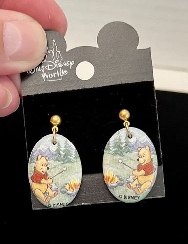 Vintage Disney Winnie Puuh Porzellan Ohrhänger Neu