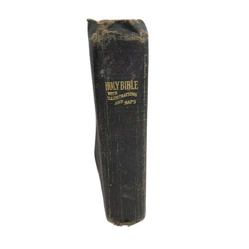 Antique Holy Bible with illustrations and maps early Saalfield Minion Pocket - Foto 2 di 11