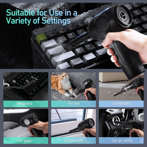 2 in 1 Elektrische Staubgebläse und Mini Staubsauger 5000RPM PC Reinigungsset - Bild 11 von 13