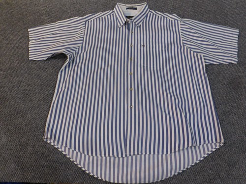 alexander julian colours shirt XL blue striped mens casual pocket - Picture 3 of 11