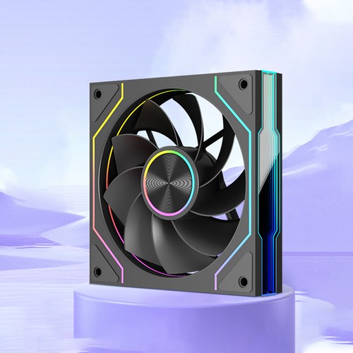 Ventilateur PC 12 cm boîtier ventilateur 4 broches PWM ventilateur d'ordinateur adapté à la plupart des systèmes de refroidissement PC - Photo 15/18