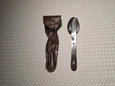 Vintage 3 Piece Camping Utensil Set Stainless Steel Fork Spoon & Knife Japan