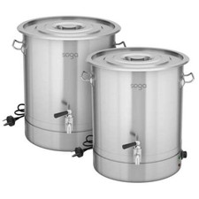 NNEAGS 2X 33L Stainless Steel URN Water Boiler 2200W