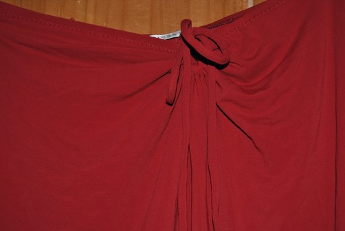 NEW ROBIN PICCONE CRANBERRY PULL-ON DANCE SKIRT WRAP STYLE. SIZE LARGE - Picture 2 of 3