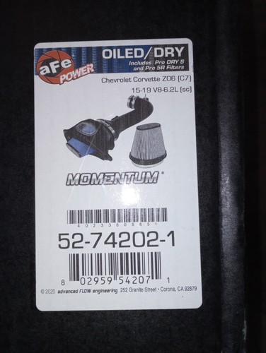 aFe 52-74202-1 Momentum Cold Air Intake System for 15-19 Corvette Z06 C7 V8 6.2L - Picture 2 of 3