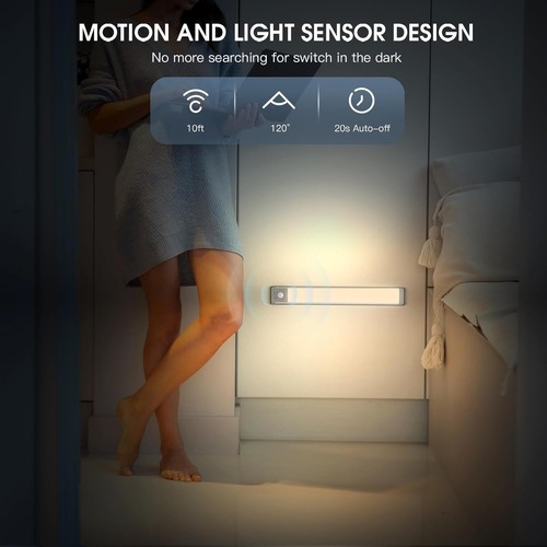 Under Cabinet Lights, 63 LED Rechargeable Battery Operated Motion Sensor Light - Picture 5 of 7