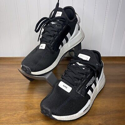 Adidas NMD R1 V2 Athletic Shoes Men s Size 7.5 Black with White eBay