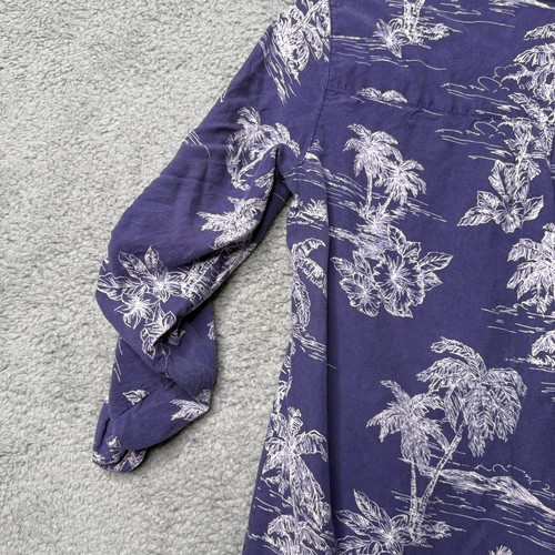 Tori Richard Hawaiian Dress Womens XS Purple Aloha 3/4 Sleeve - Picture 9 of 12
