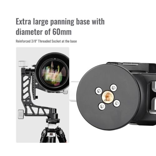 Cabezal de cardán Sunwayfoto GH-04 carga de aluminio 66 lb (30 kg) para lentes teleobjetivos - Imagen 7 de 10