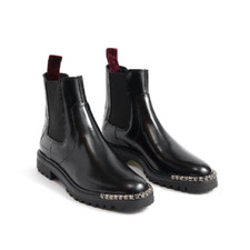 Nwb $325  Schutz Daisha Embellished Leather Lug Sole Chelsea Boot Sz 8,5