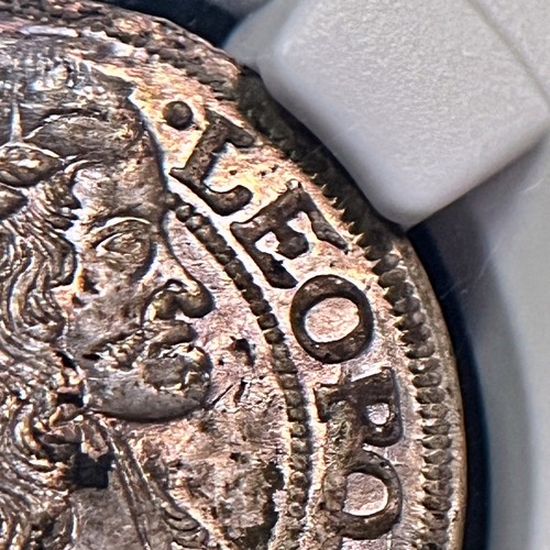 AUSTRIA. 1668, 3 Kreuzer, Silver - NGC MS63 - Leopold, Breslau, ๐ Toned Wroclaw - Picture 7 of 15