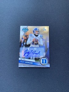 2023 Bowman Chrome University 1st Riley Leonard Auto Notre Dame Fighting Irish