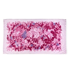 Lady Pepperell Vintage Mid Century Mod Pink Floral All Cotton Bath Towel