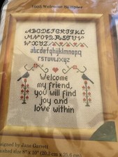 1979 Creative Circle Welcome Sampler 1605 8 X 10 Counted Cross Stitch Kit NEW