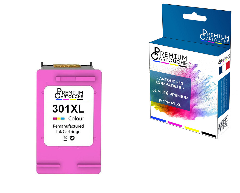 Cartouche HP 301 XL couleur à encre séchage rapide pour des impressions sans bavure
