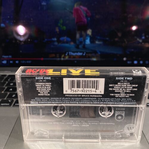 AC/DC LIVE US 1992 Cassette ATCO 792215-4 **TESTED** - Picture 2 of 6