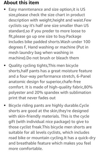 Sponned Men’s Cycling Shorts - Picture 7 of 8