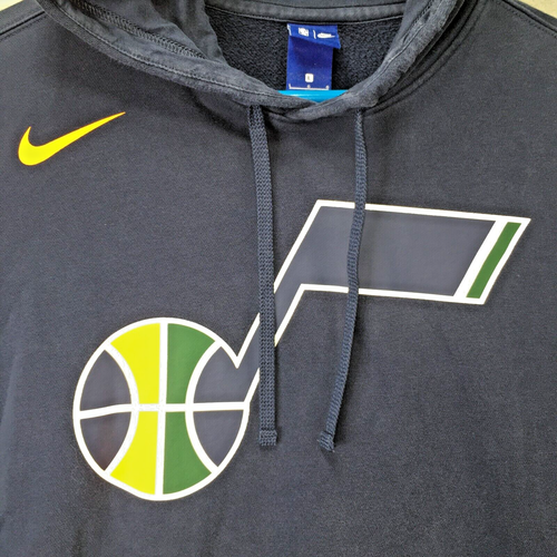 Utah Jazz Nike Hoodie Sweatshirt NBA Swoosh Team Navy Blue Large 881169-419 - Picture 3 of 7