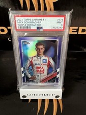 2021 Topps Chrome F1 Mick Schumacher Purple Refractor Rookie /399 174 PSA 9 Card