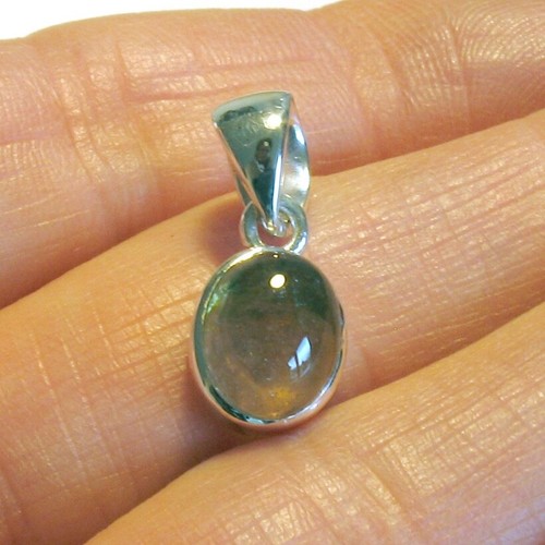 Oval Watermelon Tourmaline Pendant in Sterling Silver - 2.9 Carats - Picture 7 of 8