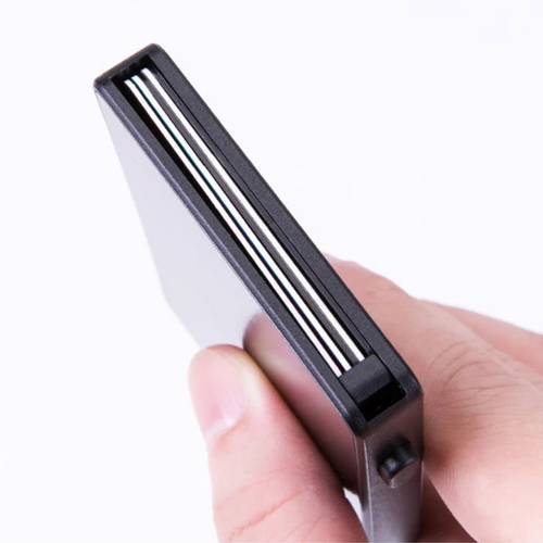 RFID Metal Plastic Card Holder Card Wallet Pop Up Slim Credit Card /MONEY Holder - Picture 3 of 25