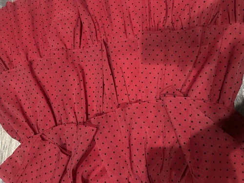 Rachel Parcell Red Long Sleeve Polka Dot Midi Dress NWT - Picture 9 of 9