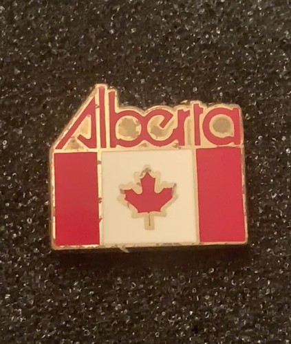 Alberta Canada Flag Provincial Gold Tone Enamel Provence Lapel Pin - SP4 - Picture 1 of 4