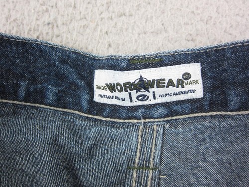 Vintage L.E.I Jeans Teens Size 5 Blue 28 x 31 Workwear Carpenter Denim Baggy Y2K - Picture 10 of 22