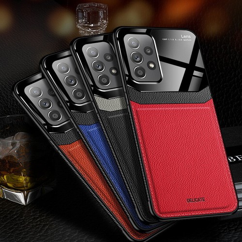 Hülle für Samsung S22 Ultra S21 FE A33 A53 A22 A32 Luxus Leder Slim Hybrid Cover - Picture 4 of 16