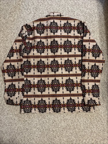 Nomad Craft Flow Latte Espresso Aztec Twill Shacket Southwestern Buttons Men XL - Picture 3 of 9
