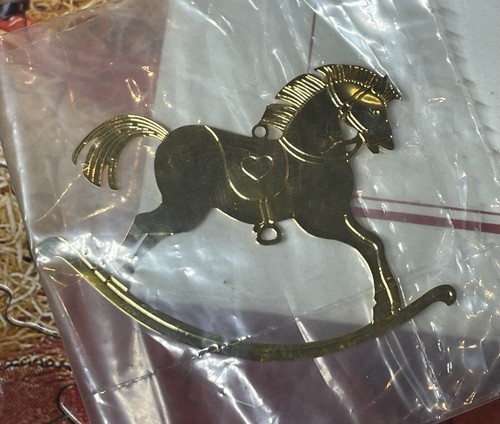 1995 Springbok A Keepsake Rocking Horse Hallmark Christmas Puzzle Metal Ornament - Picture 9 of 9
