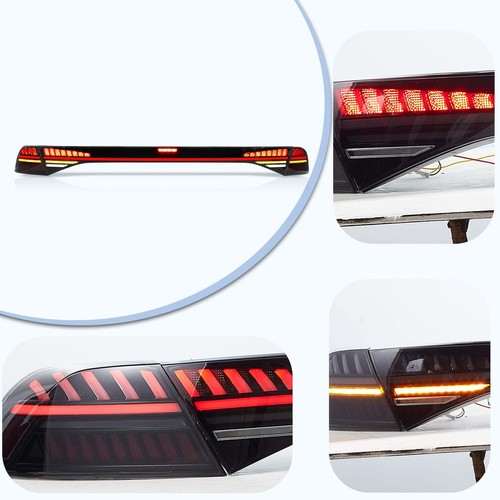 Pair  LED SMOKED Tail Lights For Honda Accord 2023-2024 Rear Lamps W/Animation - Picture 11 of 12