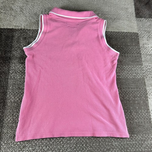 Vtg Polo By Ralph Lauren Girls Sleeveless Racerback Polo Shirt Sz M Color Pink - Picture 2 of 7