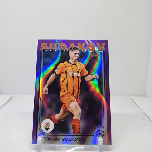 2024-25 Topps UEFA Georgiy Sudakov Shakhtar Donetsk Purple Lava Foil - Picture 1 of 2