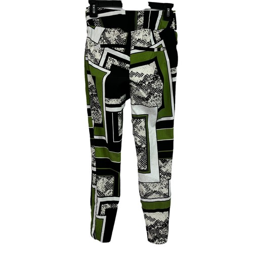 New York and Company Stretch Leggings Abstract Black Green XS - Picture 3 of 9