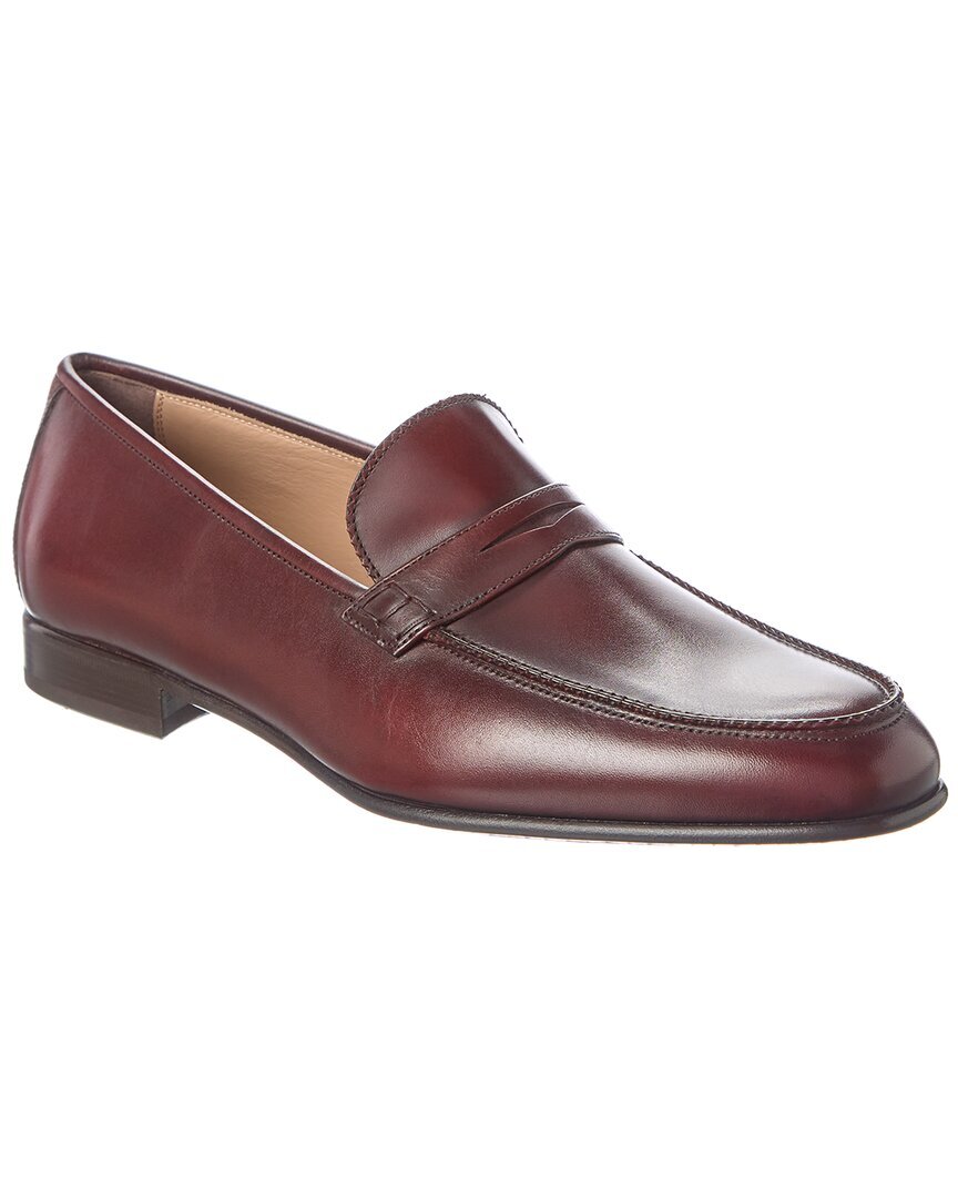 Мужские кожаные мокасины Ferragamo Lord Красный 8.5 Ee