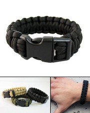 Para Armband 22mm Kst.Verschl. schwarz, Camping, Outdoor, Seil    -NEU-