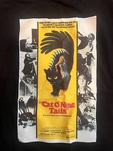 CAT O'NINE TAILS t-shirt size L 1971 Horror no DVD Blu-ray Poster Dario Argento