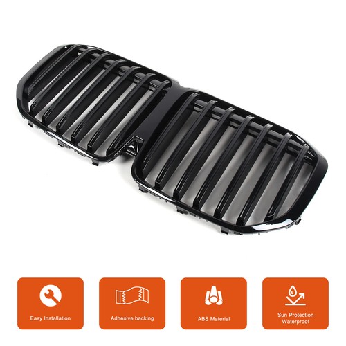 Replacement ABS Black Car Front Center Griller Kit Grill For BMW X7 G07 2023-24 - Picture 3 of 12
