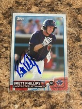 Brett Phillips Signed 2015 Topps Pro Debut Auto Rc Houston Astros Royals