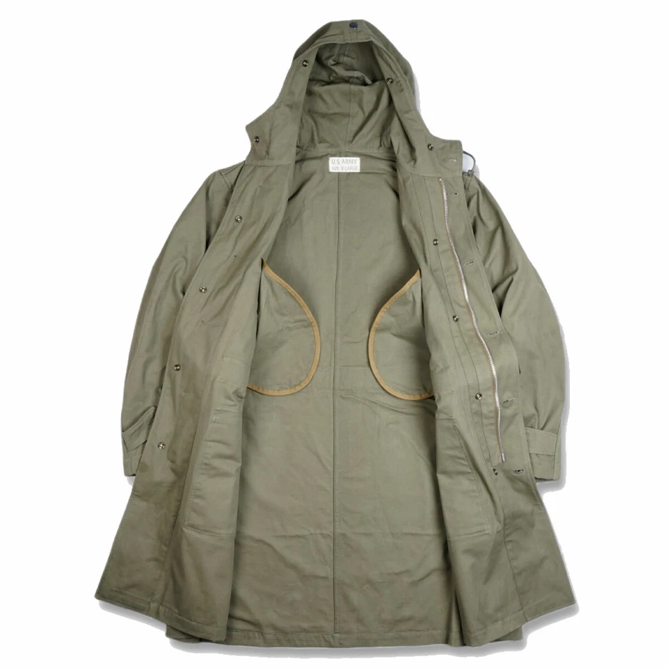 repro WWII US Army M47 Parka Overcoat Coat Cotton Size L - Image 4 of 4