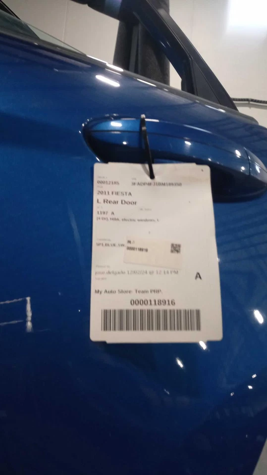 Used Rear Left Door Assembly Rear Side fits: 2011 Ford Fiesta 4 Dr Htbk electric - Изображение 2 из 4