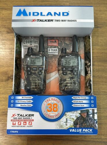 Midland X-TALKER T75VP3 mimetico 36 canali scansione meteo + allarme radio bidirezionali nuovo - Foto 2 di 14