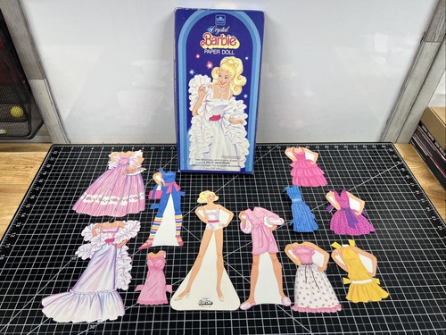 Vintage 1984 Crystal Barbie Paper Doll Boxed Set Mattel 10 Piece Wardrobe 1980s - Bild 3 von 12