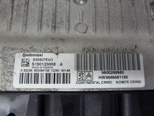 2012 PEUGEOT PARTNER TEPEE DV6C-9HL 1.6 HDI ENGINE CONTROL UNIT ECU 9800268980 - Picture 7 of 7