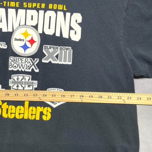 Ropa del equipo de la NFL Pittsburgh Steelers camisa para hombre 2XL negro estampado gráfico pulóver - Imagen 5 de 7