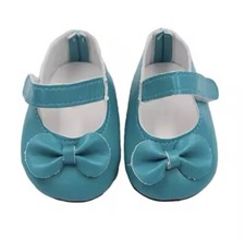 18  Teal Blue Mary Jane Doll shoes Compatible With American Girl