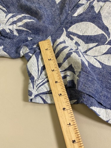 Pantalón Corto Antiguo Azul Marino Mezcla de Lino Everyday para Mujer Talla 6 Azul Blanco Floral Playa Boho - Imagen 8 de 17