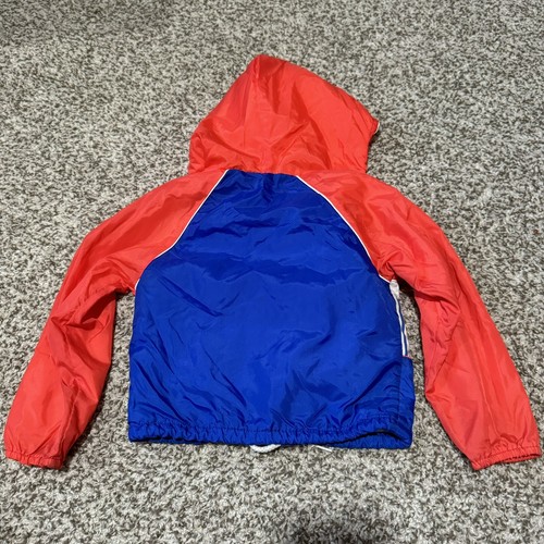 vintage toddler color block windbreaker jacket 4T Rainbow Connection Hood Pocket - Picture 8 of 9