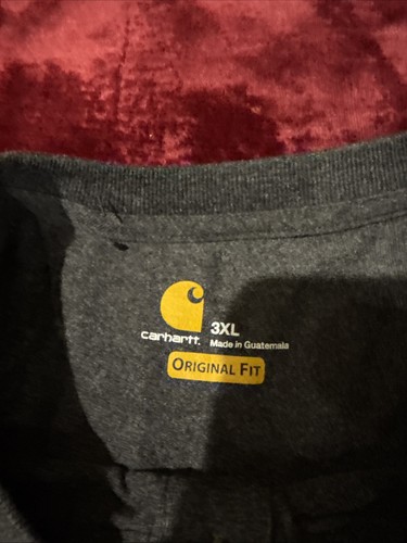 Carhartt Henley Original Fit Grau Kurzarm Workwear Hemd Herren 3XL Top! - Bild 4 von 7